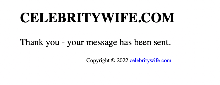 CELEBRITYWIFE.COM Thank you your message has been sent. Copyright 2022
celebritywife.com